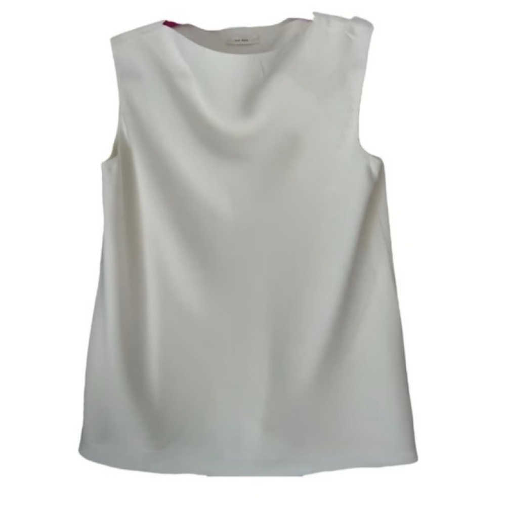 THE ROW size 6 Elegant White Sleeveless Top